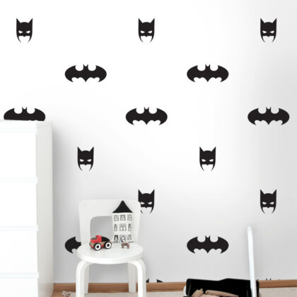 Nowoczesna tapeta ścienna do dziecięcego pokoju z Batmanem