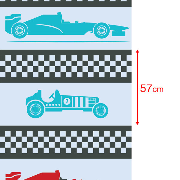 Dziecięca tapeta w wyścigówki